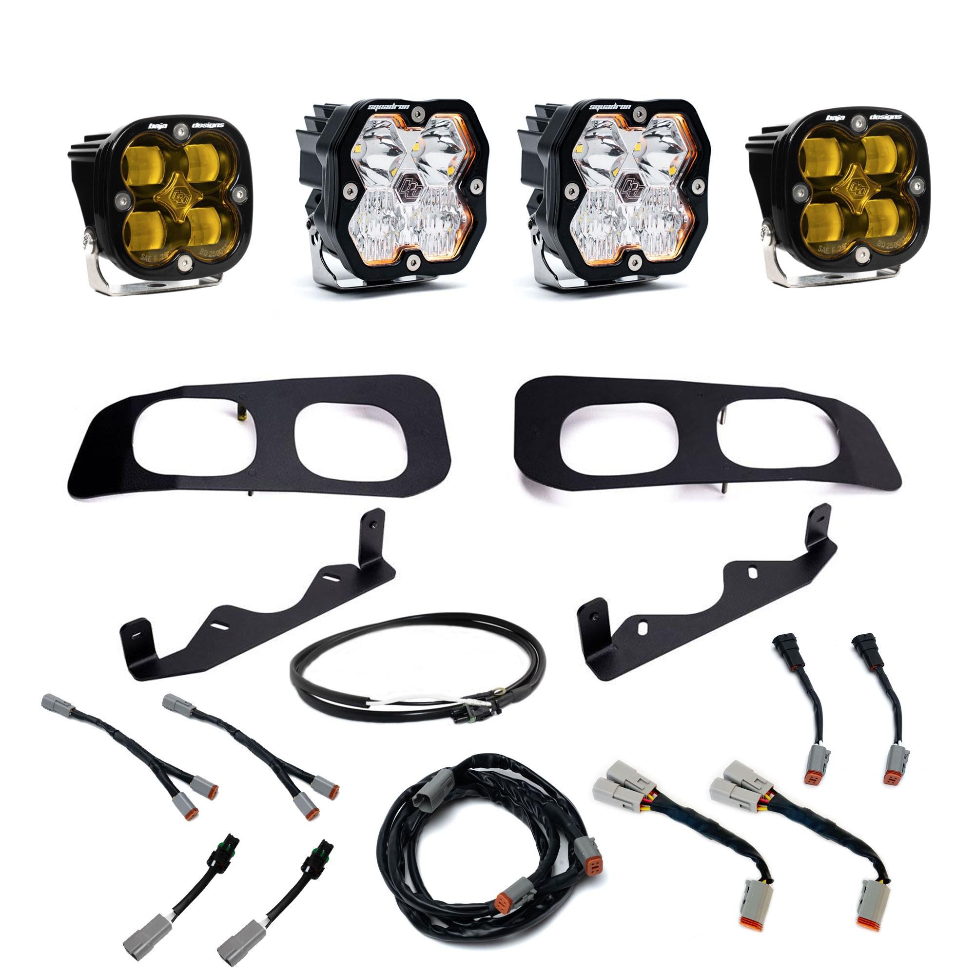 Squadron 2.0 Sport/Squadron Sae Dual Fog Pocket Light Kit Ford 2023-26 F-250/350 Super Duty Upfitter Baja Designs