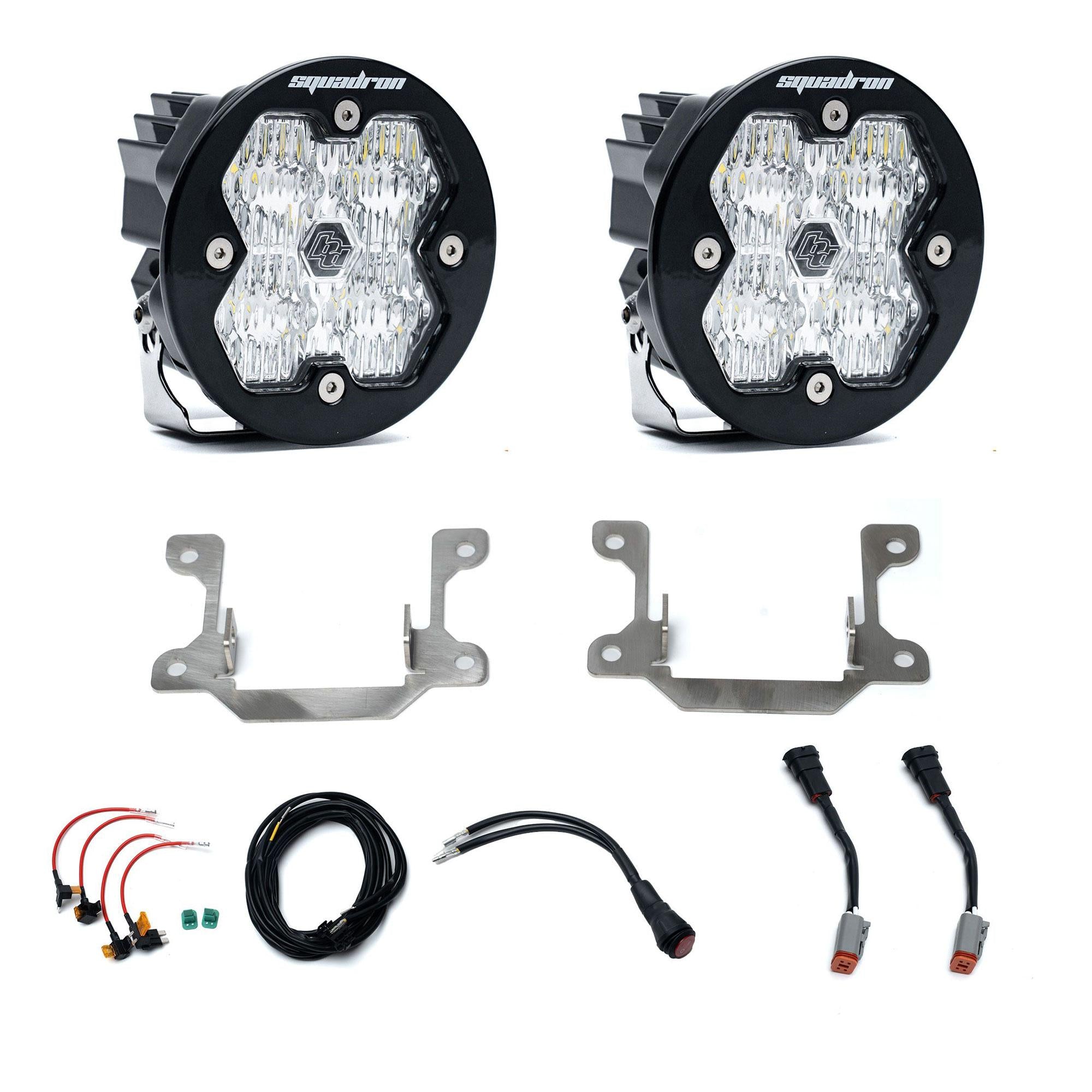 Squadron 2.0 Sport Fog Pocket Light Kit Ram 2019-25 2500/3500 Big Horn Clear Baja Designs