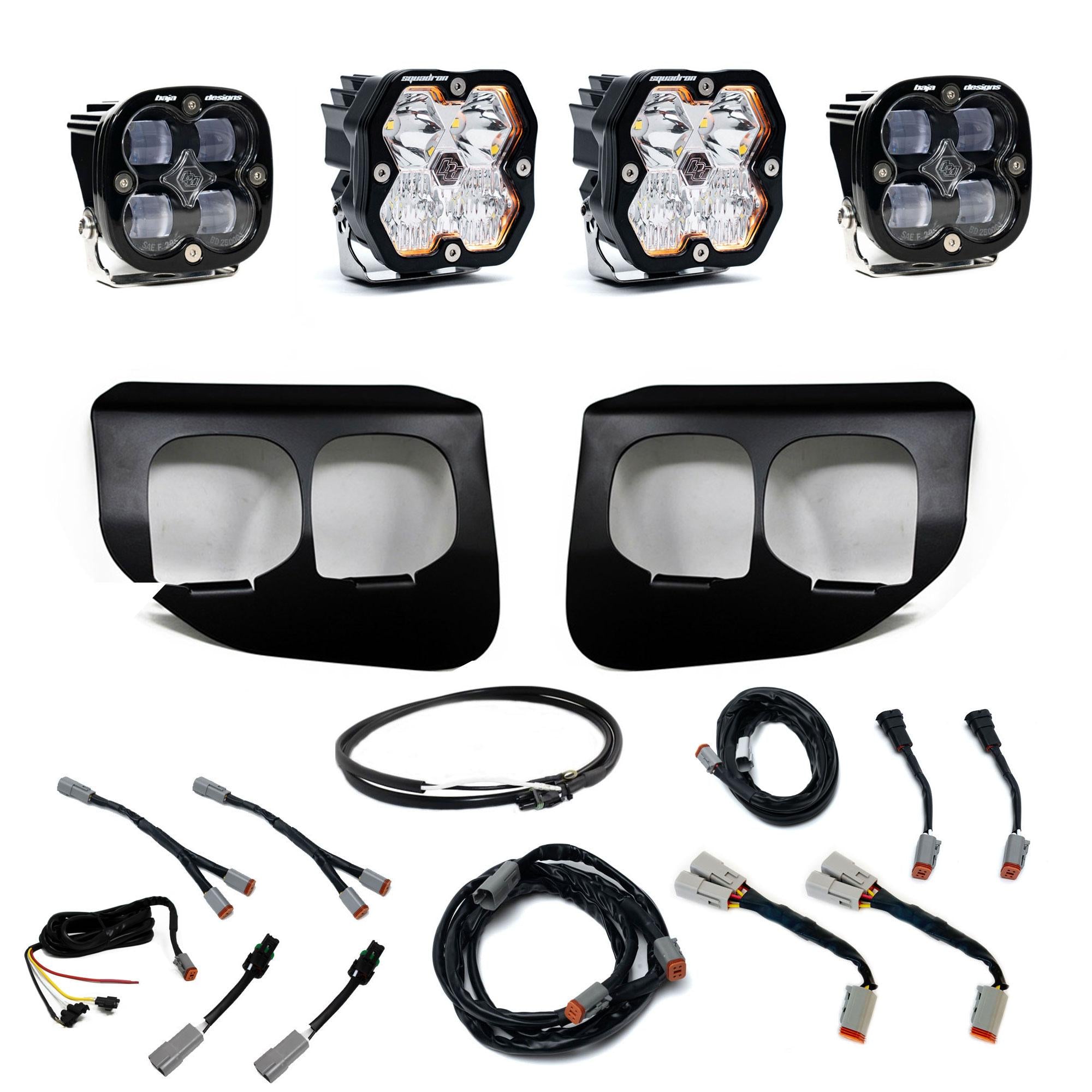 Squadron 2.0 Sport/Squadron Sae Dual Fog Pocket Light Kit Ford 2020-22 F-250/350 Super Duty Clear Upfitter Baja Designs
