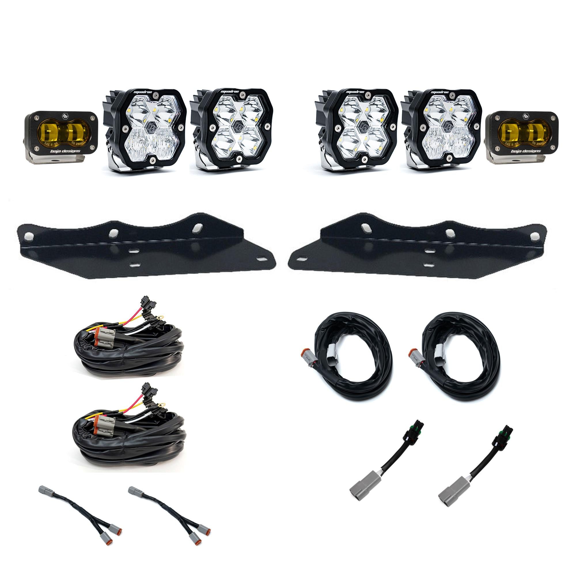 Squadron 2.0 Sport/S2 Sae Sportman Fog Pocket Light Kit Ford 2017-20 F-150 Raptor Baja Amber Baja Designs