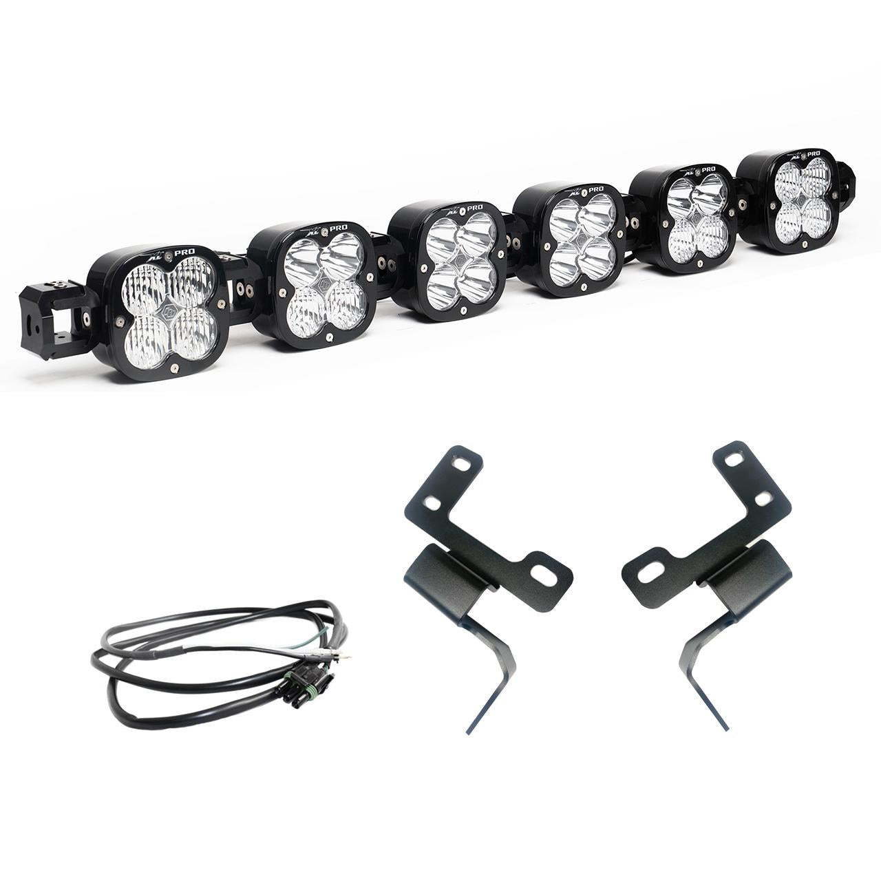 XL Pro Linkable Sport Bumper Light Kit 21-26 Bronco w/ OE Plastic Bumper (Multi-Pattern Clear Toggle Wiring)