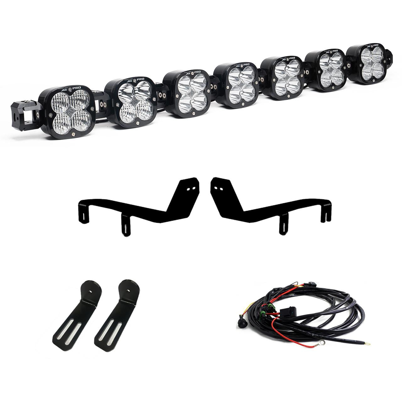 XL Pro Linkable Sport Bumper Light Kit 17-19 F-250/350 Super Duty (Multi-Pattern Clear Toggle Wiring)