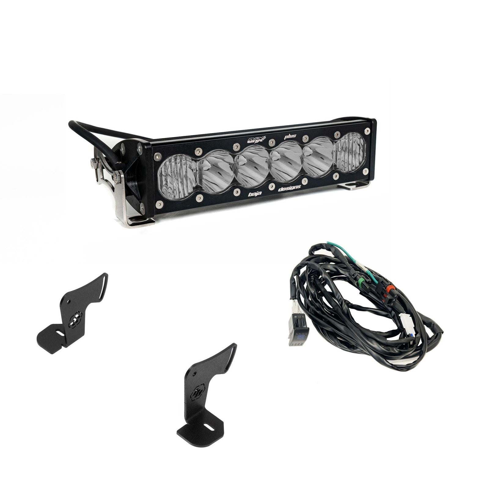OnX6+ 10 Inch Light Bar Hood Mount Kit Polaris 2025 RZR ProR; ProS; ProXP, Clear