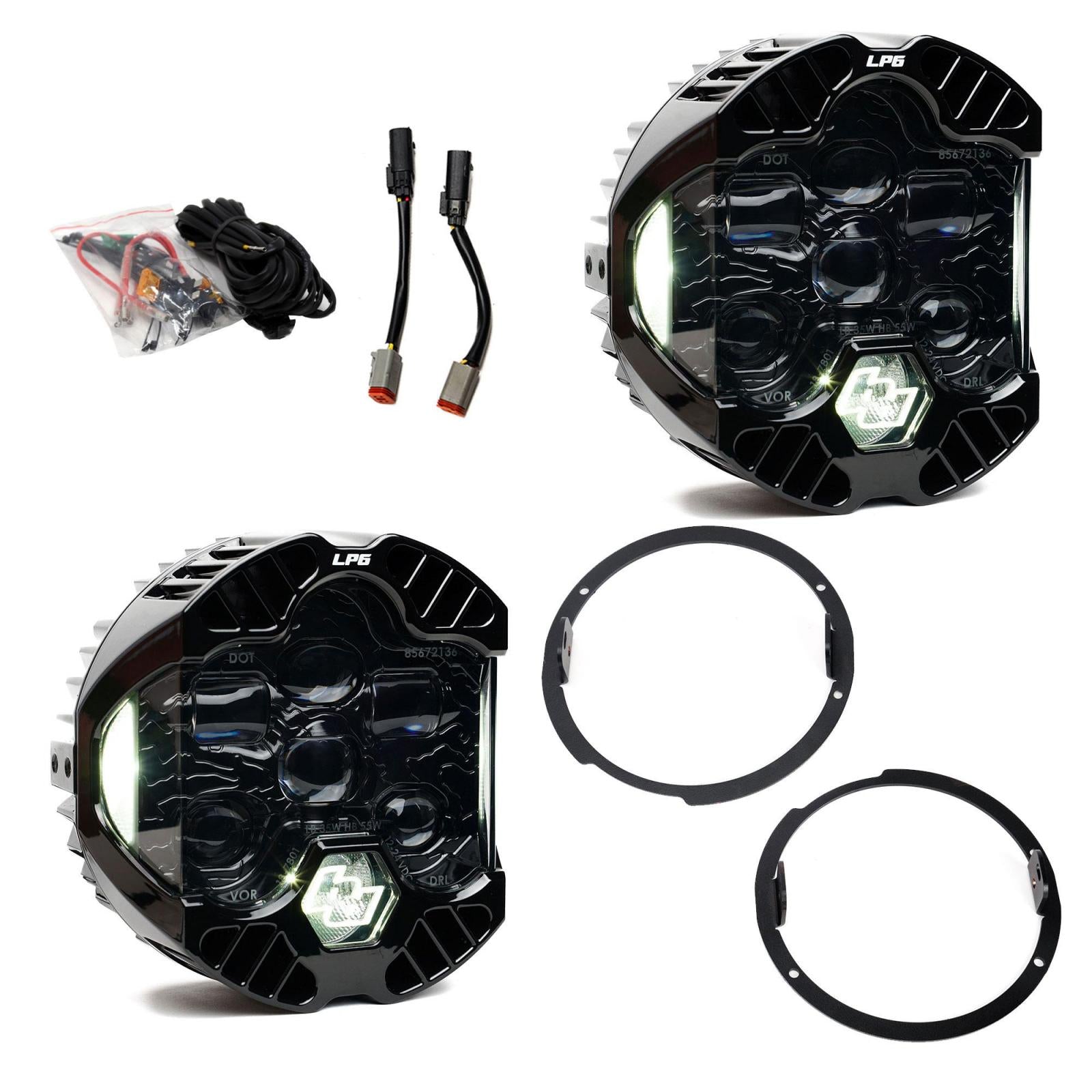 DOT LP6 LED Headlight Kit Jeep 2007-2018 Wrangler JK w/LED Headlights (White)