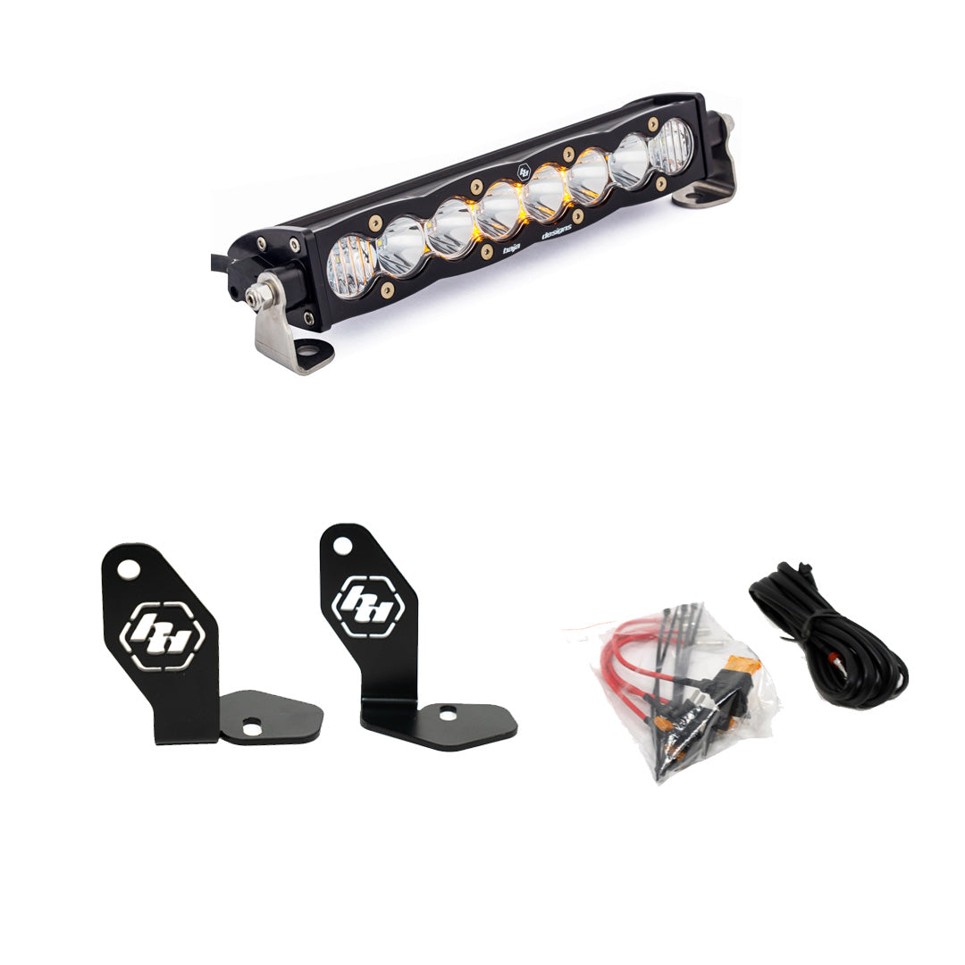 Polaris Pro-R S8 10 inch Hood Mount Kit Baja Amber