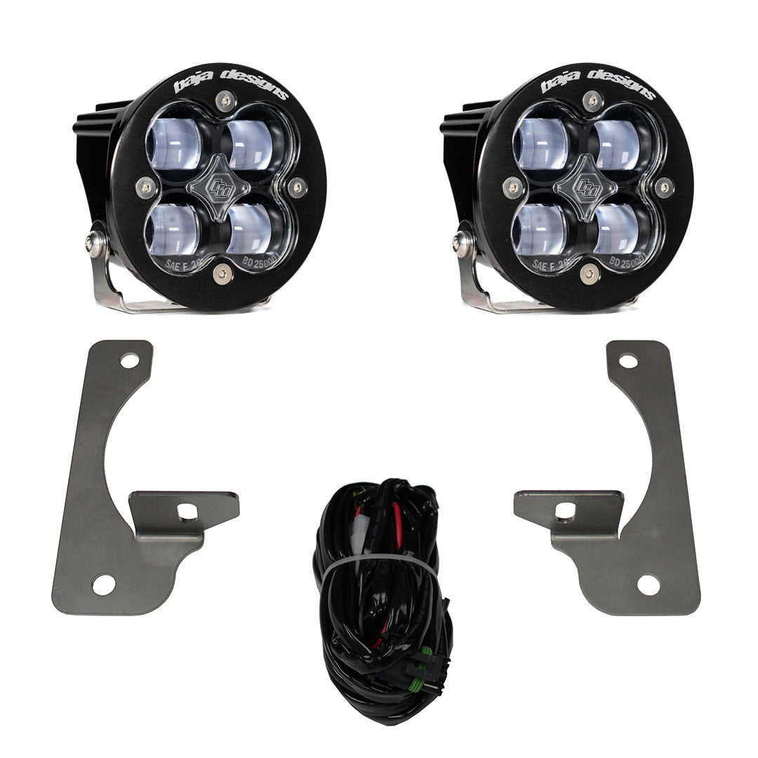 Jeep JK Squadron-R SAE Fog Pocket Light Kit Premium Bumper (Clear)-Jeep 2007-09 Wrangler JK