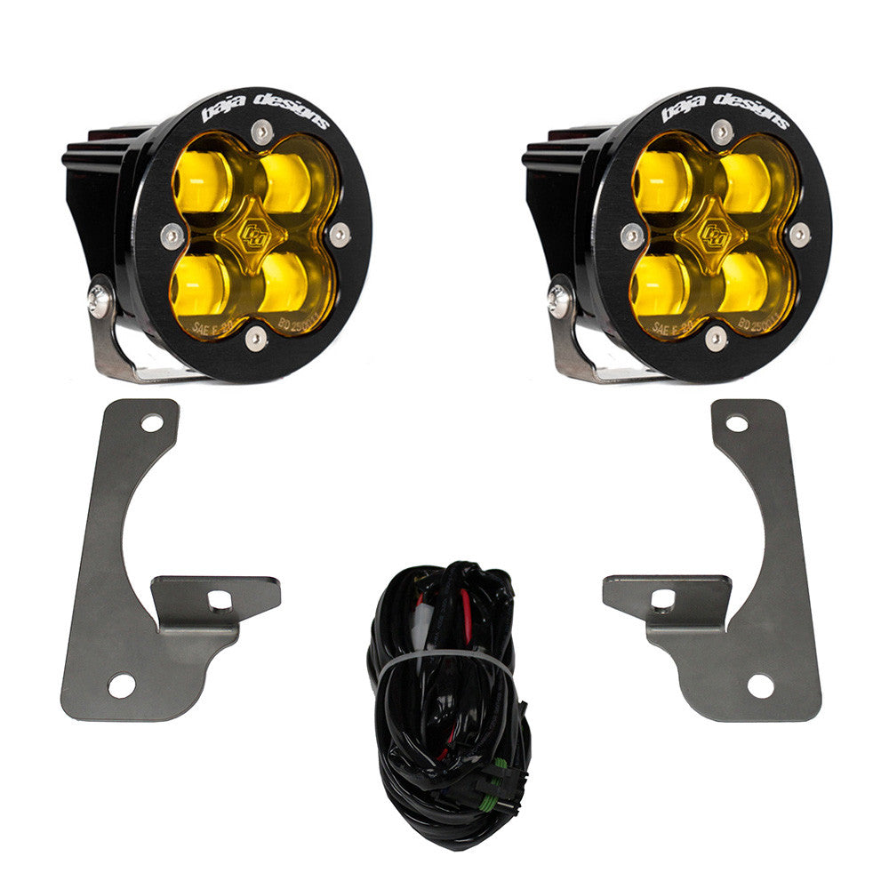 Jeep JK Squadron-R SAE Fog Pocket Light Kit Premium Bumper (Baja Amber)-Jeep 2007-09 Wrangler JK