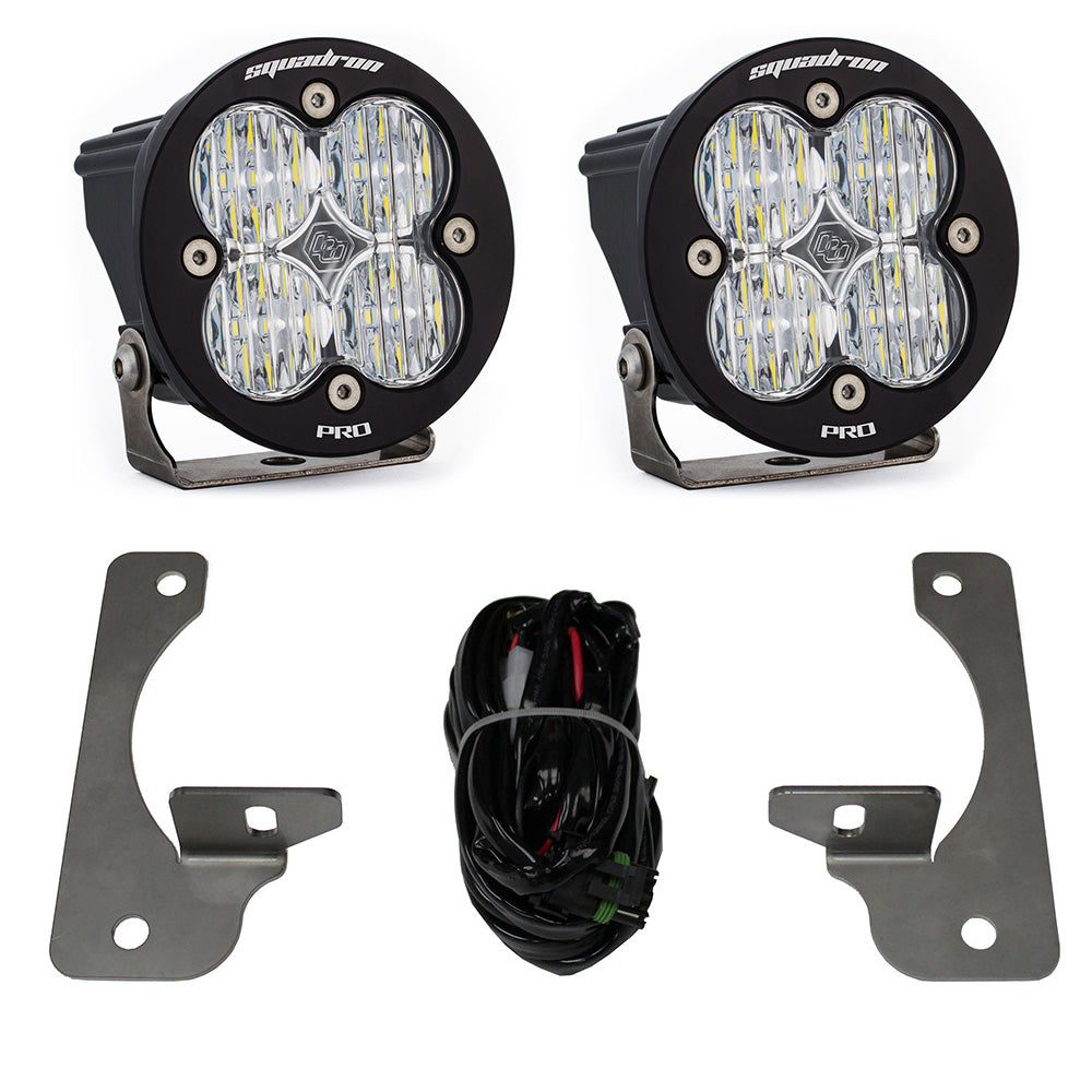Jeep JK Squadron-R Pro Fog Pocket Light Kit Premium Bumper (Clear)-Jeep 2007-09 Wrangler JK