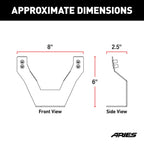 ARIES 4" Bull Bar License Plate Bracket