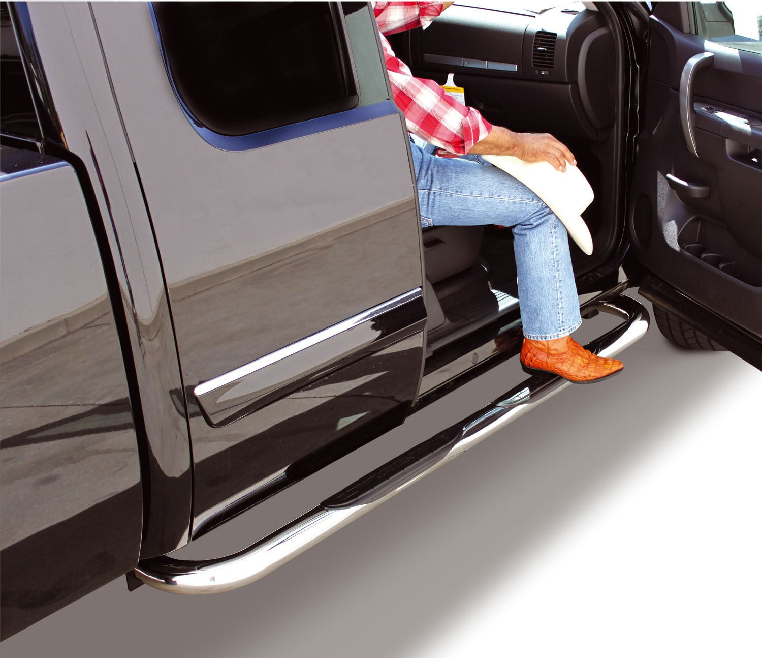4000 Series SideSteps With Mountins Bracket Kit Polished Stainless Steel 2018-2026 Jeep Wrangler Go Rhino