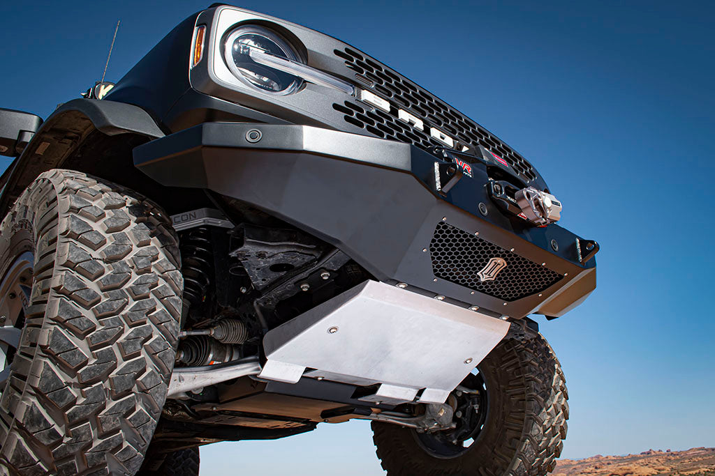 21-26 Ford Bronco Front Skid Plate ICON Impact Series Offroad Armor