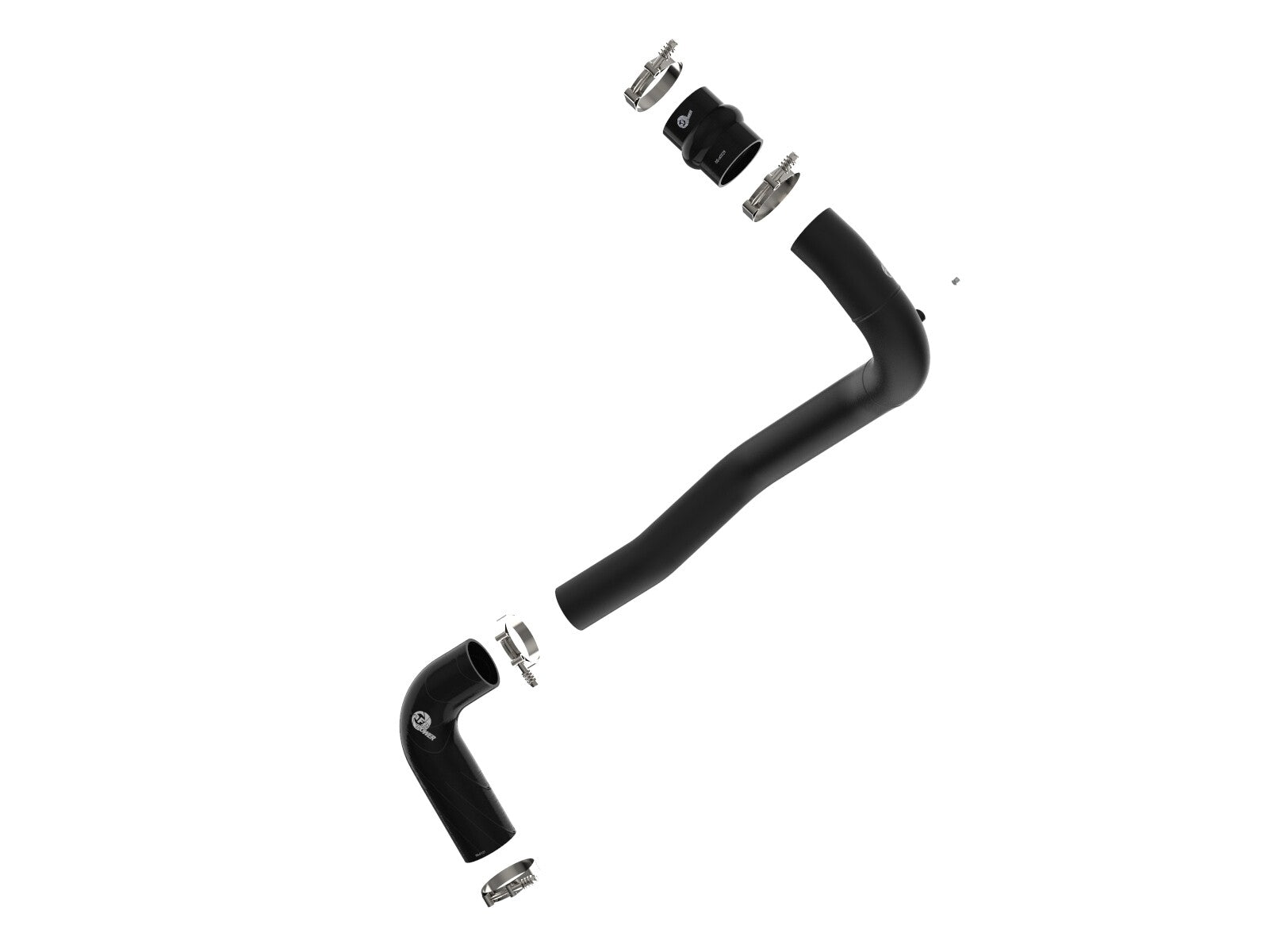 BladeRunner 3 Inch Aluminum Hot Charge Pipe Black Ford Diesel Trucks 08-10 V8-6.4L Turbo Diesel