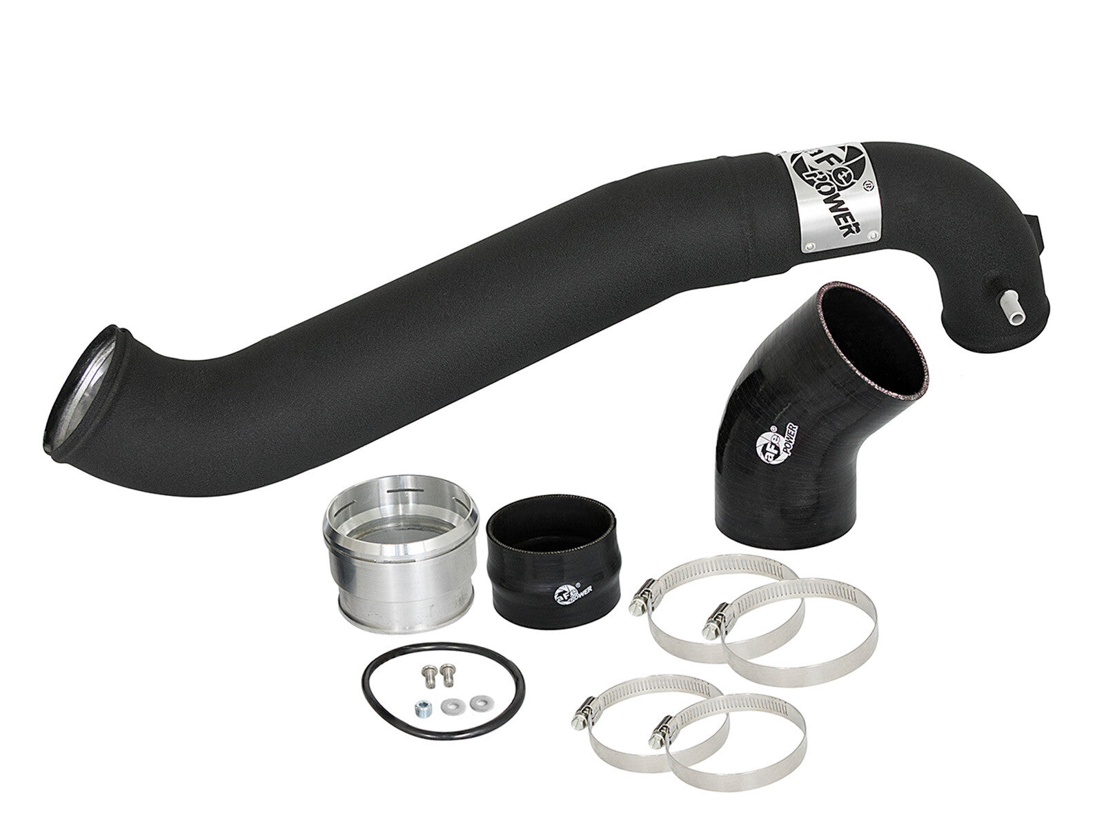 BladeRunner 3-1/2 Inch to 3 Inch Aluminum Cold Charge Pipe Black Ford F-150 Raptor 17-19 V6-3.5L Twin Turbo