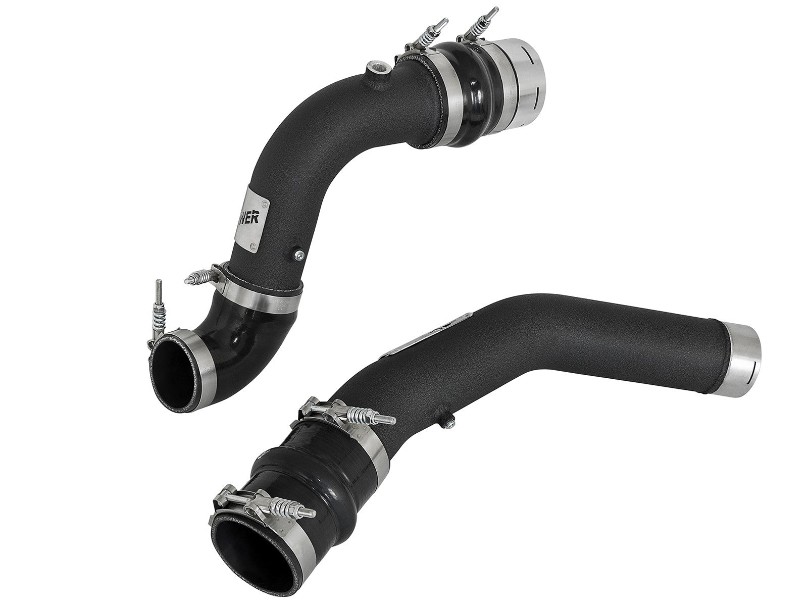 BladeRunner 3 Inch Aluminum Hot and Cold Charge Pipe Kit Black Ford Diesel Trucks 17-22 V8-6.7L Turbo Diesel