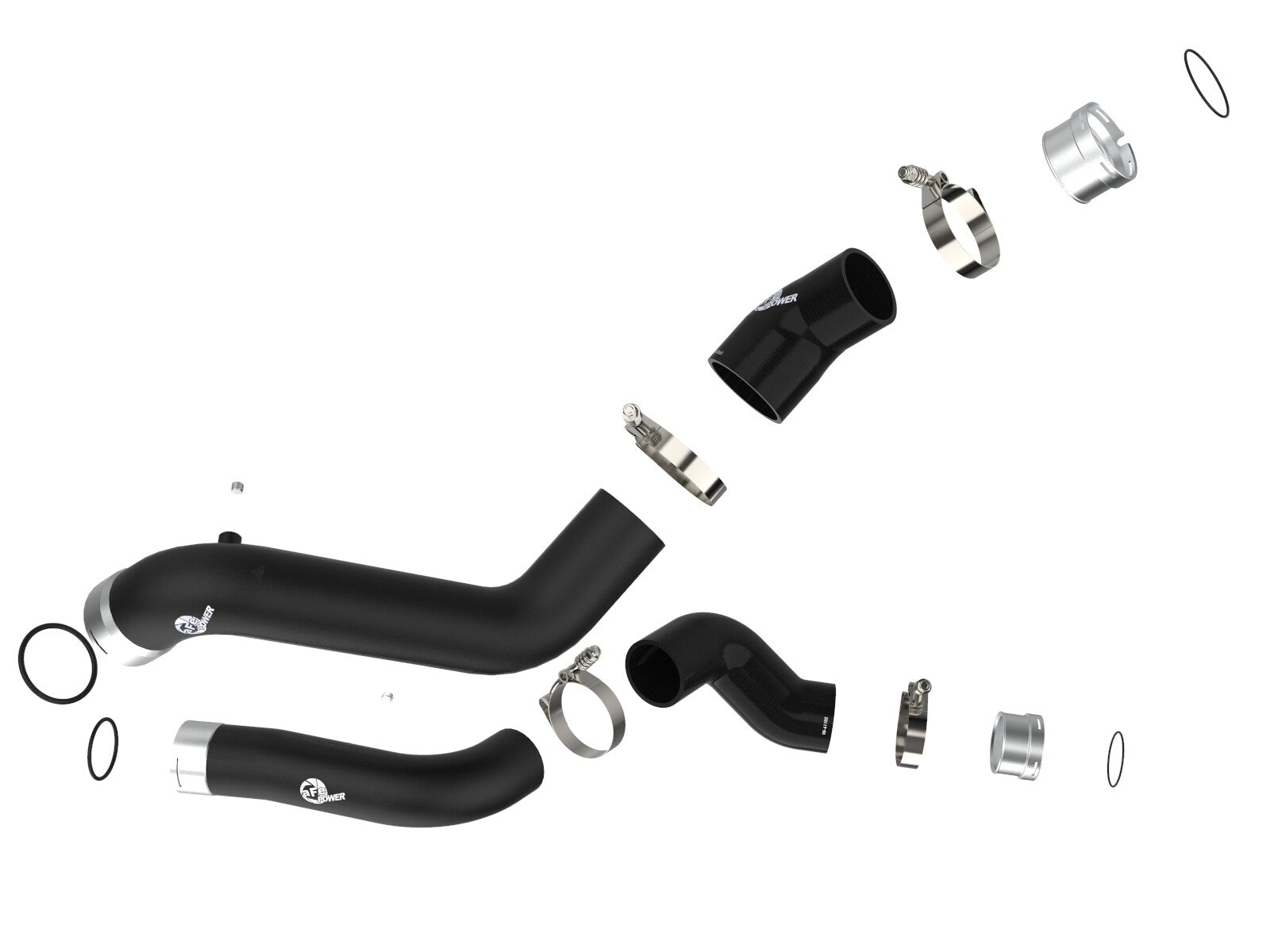 BladeRunner 2-1/2 Inch to 3 Inch Aluminum Hot and Cold Charge Pipe Kit Black GM Silverado/Sierra 1500 19-26 L4-2.7L Turbo