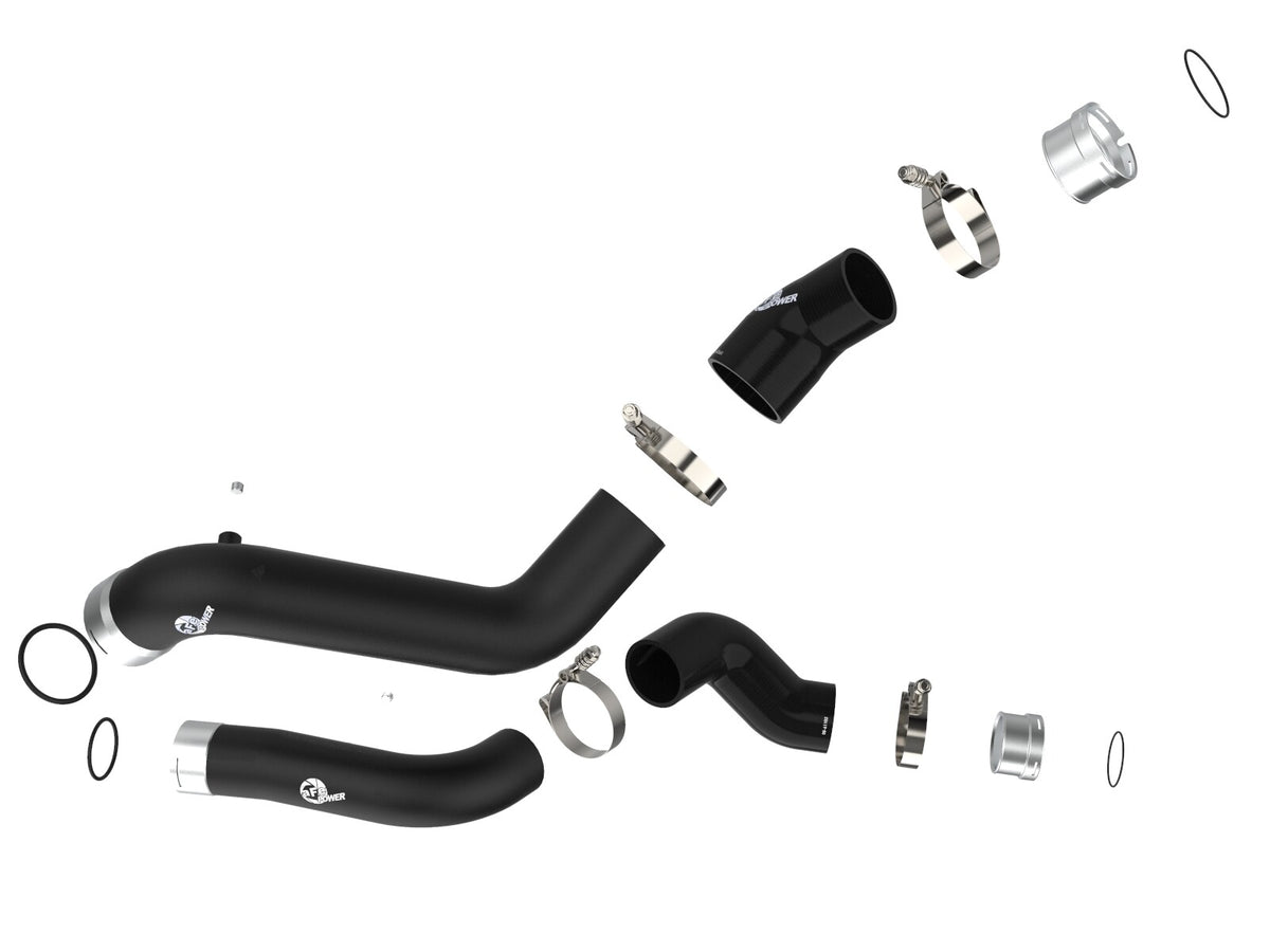 BladeRunner 2-1/2 Inch to 3 Inch Aluminum Hot and Cold Charge Pipe Kit Black GM Silverado/Sierra 1500 19-26 L4-2.7L Turbo
