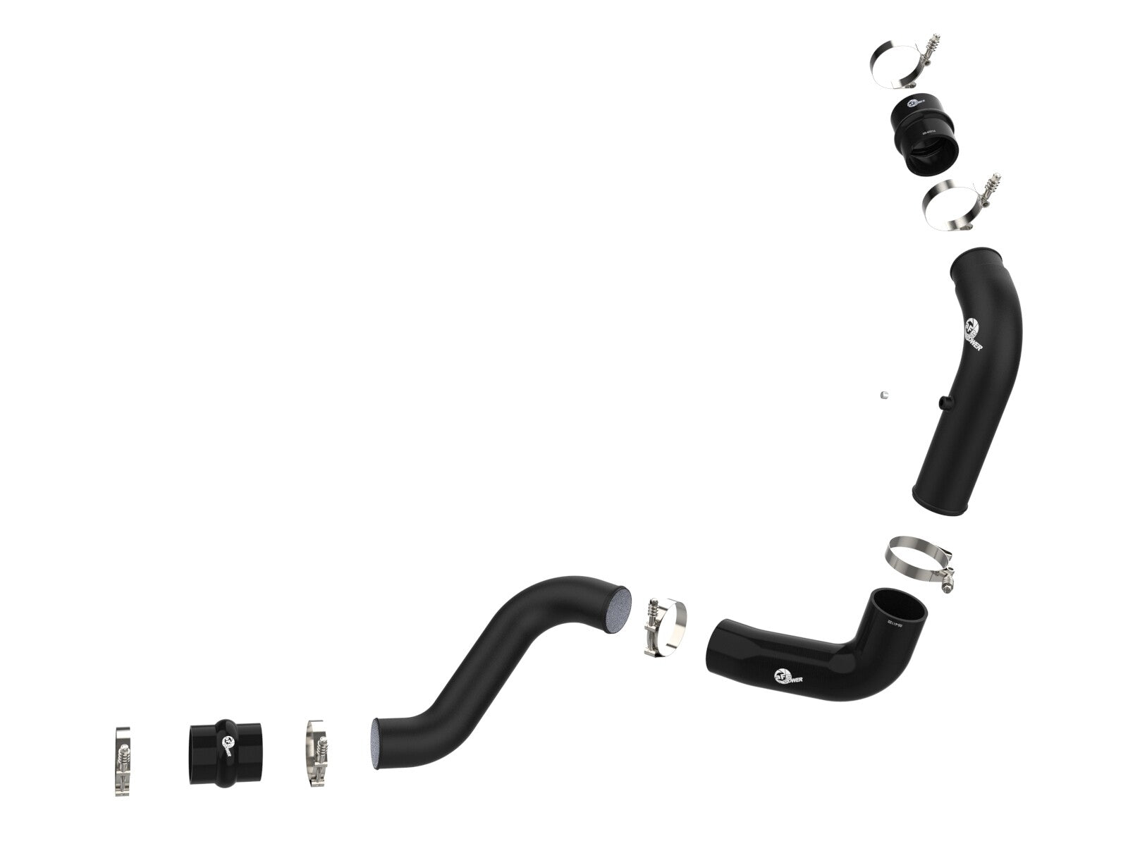 BladeRunner 3 Inch Aluminum Hot Charge Pipe Black GM Diesel Trucks 20-26 V8-6.6L Turbo Diesel