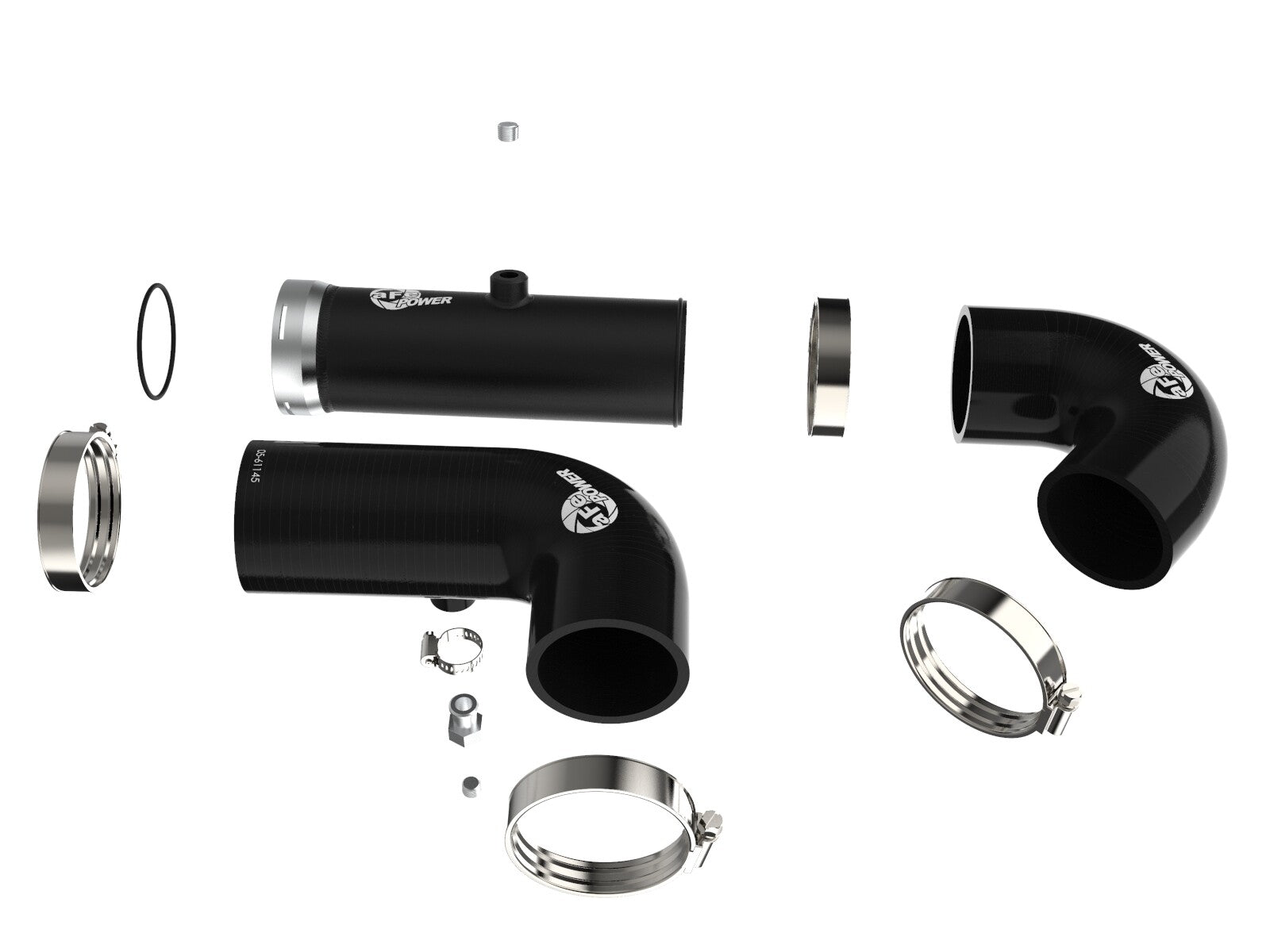 BladeRunner 3 Inch and 3-1/2 Inch Aluminum Hot and Cold Charge Pipe Kit Black GM Trucks/SUVs 20-26 L6-3.0L Turbo Diesel LM2/LZ0