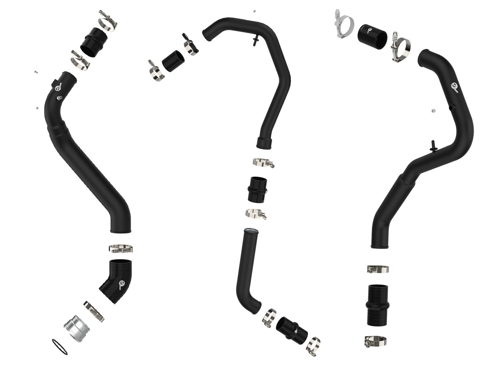BladeRunner Aluminum Hot and Cold Charge Pipe Kit Black Ford F-150 21-24 V6-2.7L Twin Turbo