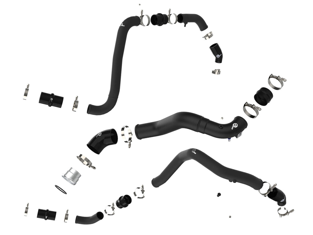BladeRunner 3 Inch Aluminum Hot and Cold Charge Pipe Kit Black Ford F-150/Raptor 21-26 V6-3.5L Twin Turbo