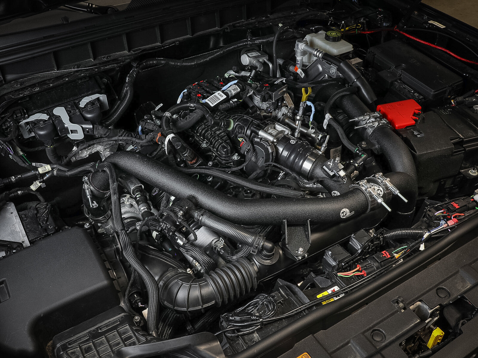 BladeRunner 2-1/4 Inch and 2-3/4 Inch Aluminum Hot and Cold Charge Pipe Kit Black Ford Bronco 21-26 V6-2.7L Twin Turbo