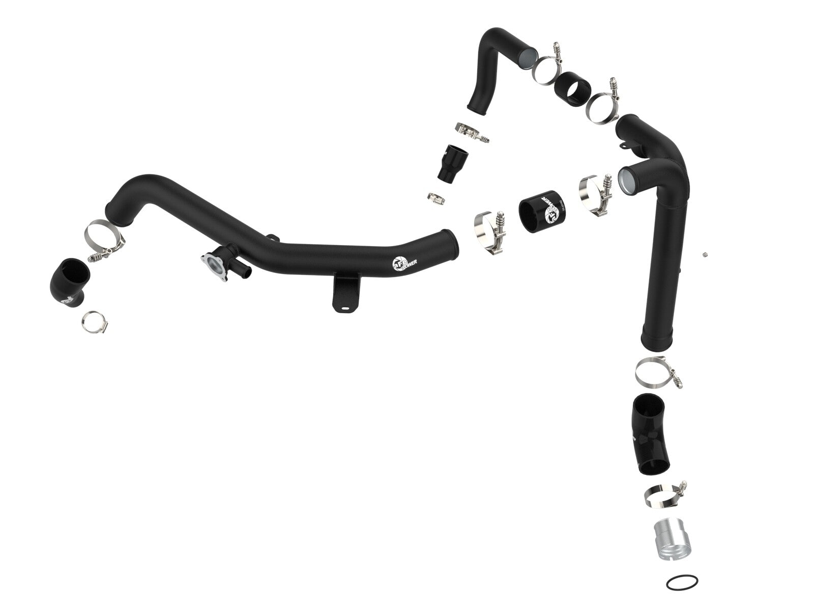 BladeRunner 2-1/4 Inch and 2-1/2 Inch Aluminum Hot Charge Pipe Black Ford Bronco 21-26 V6-2.7L Twin Turbo