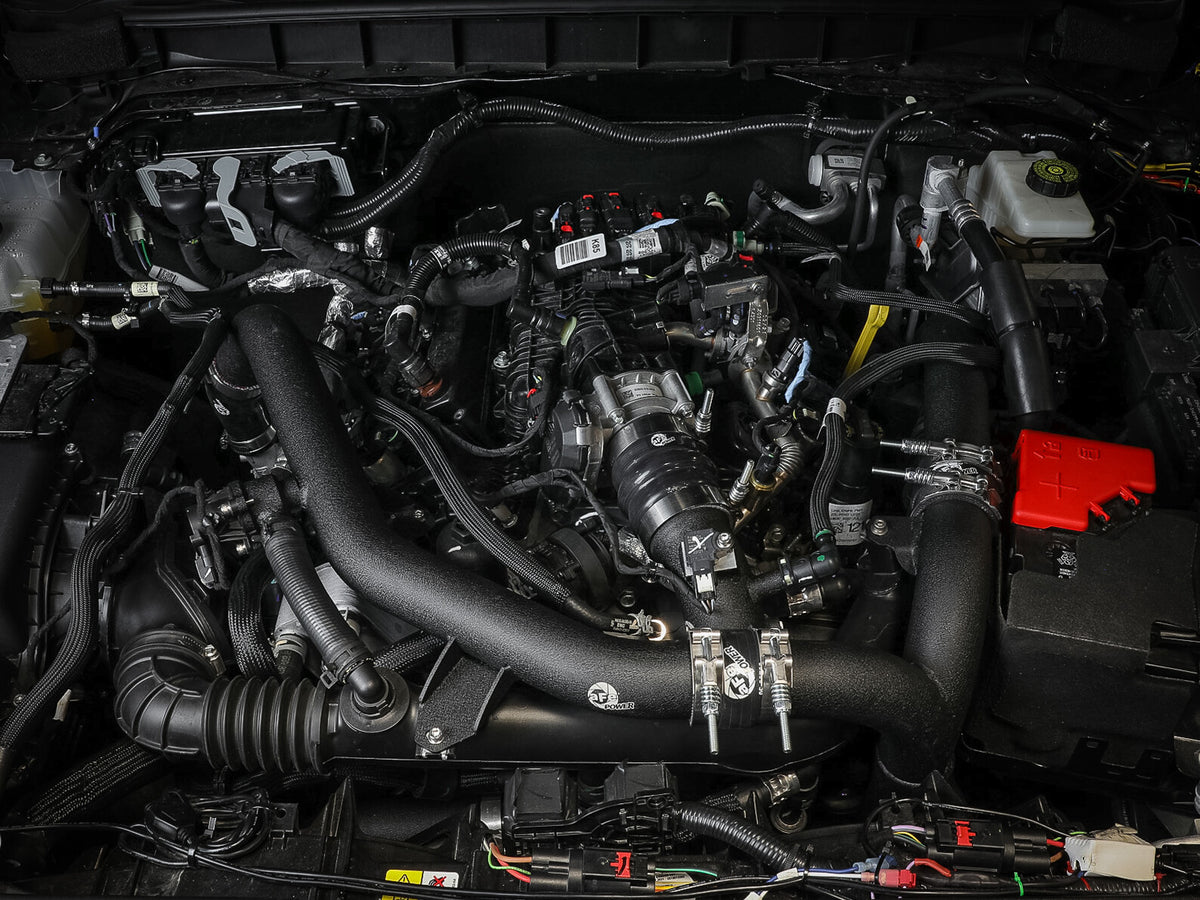 BladeRunner 2-1/4 Inch and 2-1/2 Inch Aluminum Hot Charge Pipe Black Ford Bronco 21-26 V6-2.7L Twin Turbo