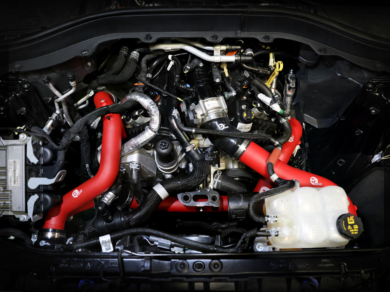BladeRunner 2-1/4 Inch to 2-3/4 Inch Aluminum Hot Charge Pipe Black Ford Explorer St 22-24 V6-3.0L Twin Turbo