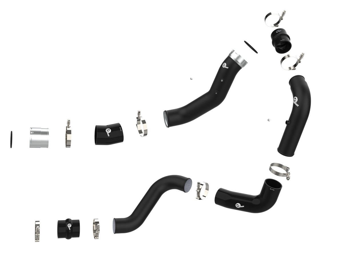 BladeRunner Aluminum Hot and Cold Charge Pipe Kit Black GM Diesel Trucks 24-26 V8-6.6L Turbo Diesel L5P
