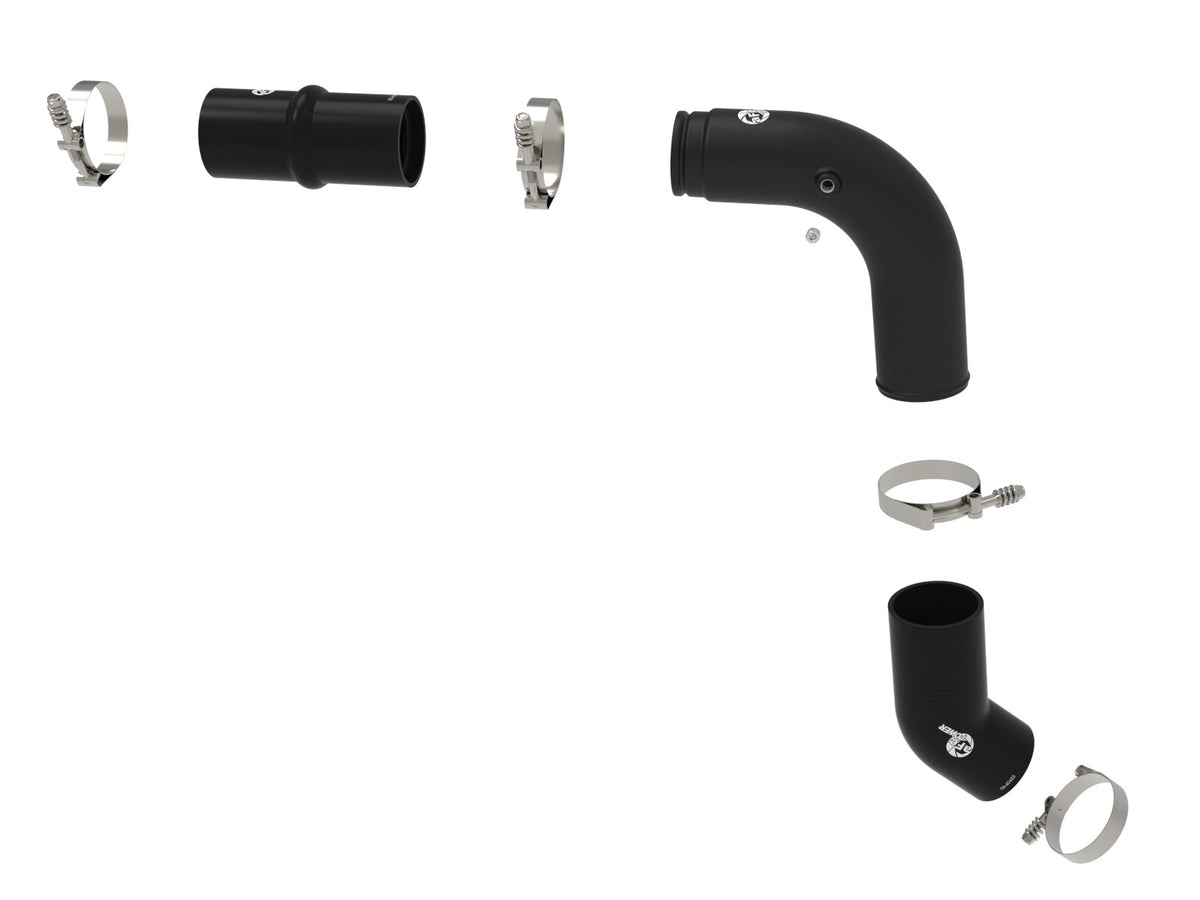 BladeRunner 2-1/2 Inch to 3 Inch Aluminum Hot-Side Charge Pipe Black Ram Diesel Trucks 25-26 L6-6.7L Turbo Diesel