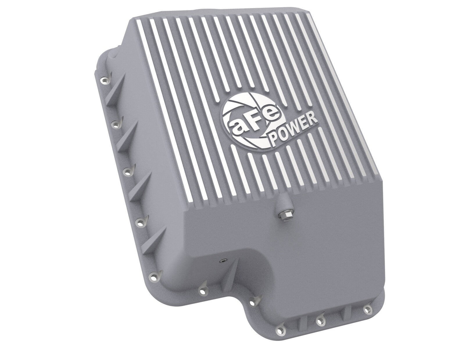 Street Series Transmission Pan Black w/ Machined Fins Ford Diesel Trucks 94-10 V8-7.3L/6.0L/6.4L Turbo Diesel
