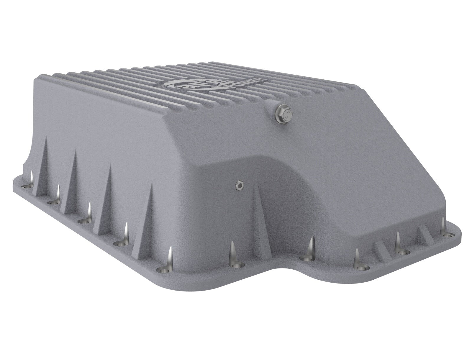 Street Series Transmission Pan Black w/ Machined Fins Ford Diesel Trucks 94-10 V8-7.3L/6.0L/6.4L Turbo Diesel