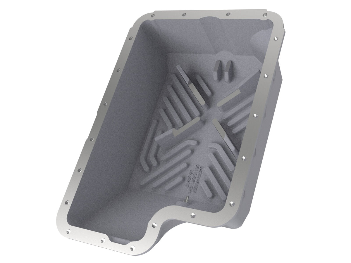 Street Series Transmission Pan Black w/ Machined Fins Ford Diesel Trucks 94-10 V8-7.3L/6.0L/6.4L Turbo Diesel