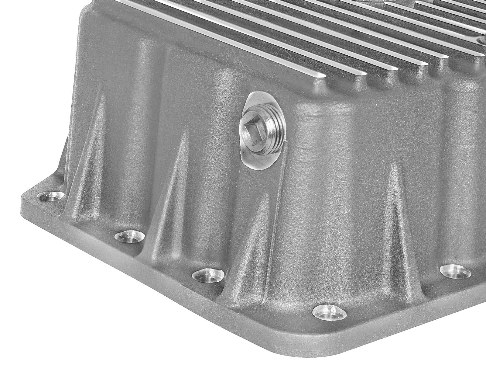 Street Series Engine Oil Pan Raw w/ Machined Fins Ford Diesel Trucks 11-26 V8-6.7L Turbo Diesel