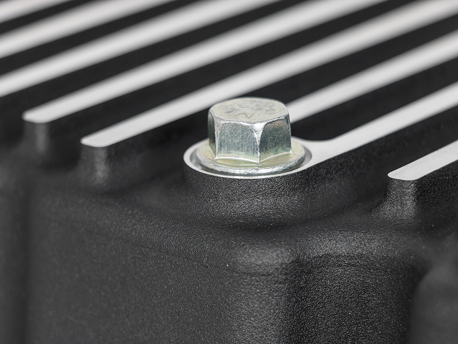 Pro Series Engine Oil Pan Black w/ Machined Fins Ford Diesel Trucks 11-26 V8-6.7L Turbo Diesel