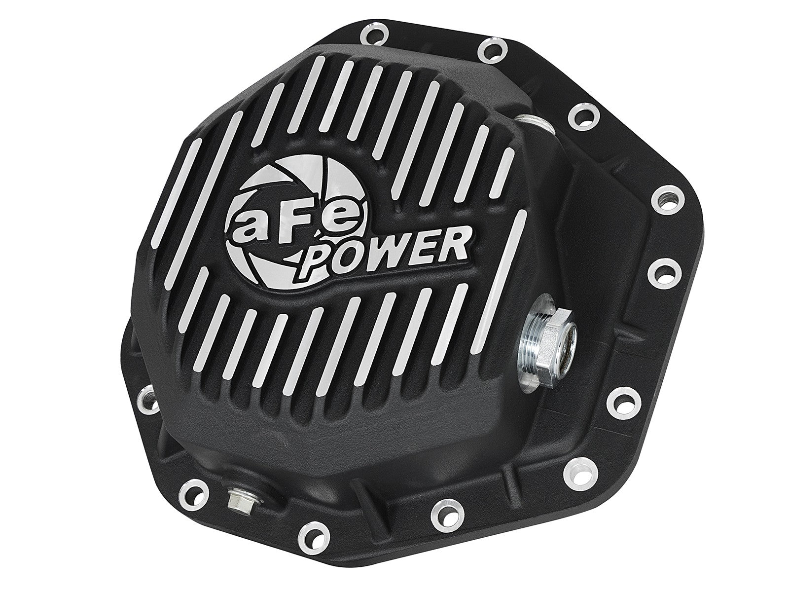 Pro Series Rear Differential Cover Black w/ Machined Fins Ford Diesel Trucks 17-23 V8-6.7L Turbo Diesel (Dana M275-14)