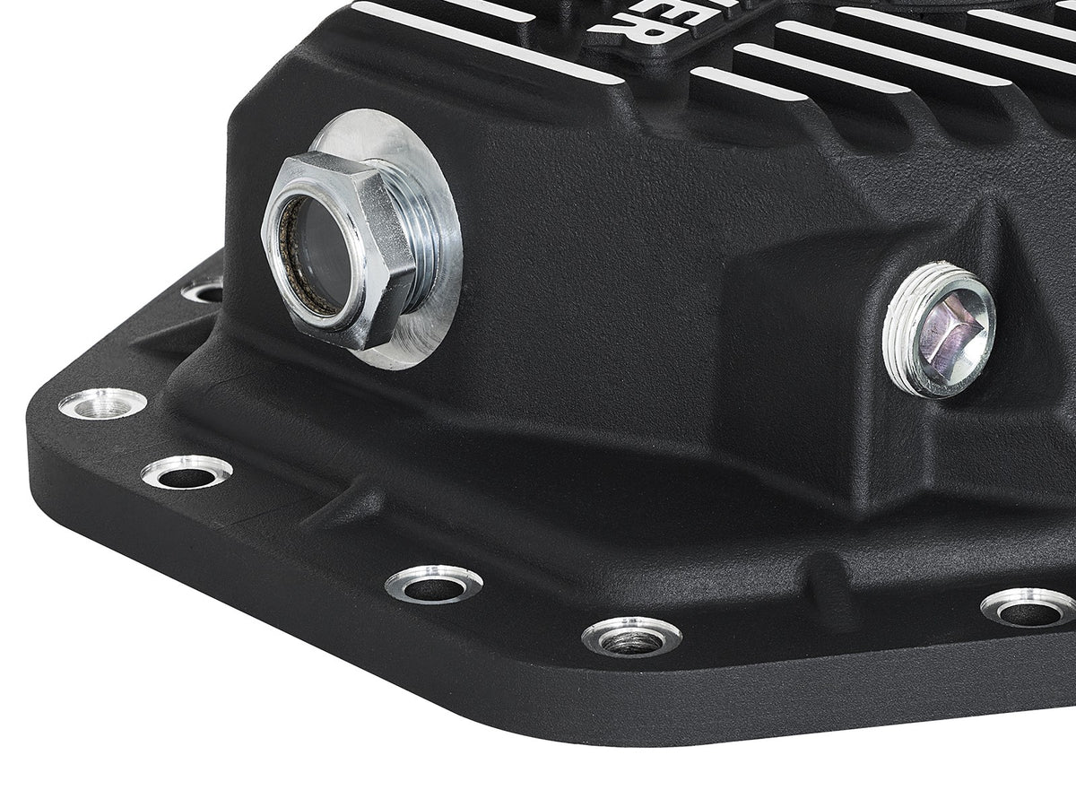 Pro Series Rear Differential Cover Black w/ Machined Fins Ford Diesel Trucks 17-23 V8-6.7L Turbo Diesel (Dana M275-14)
