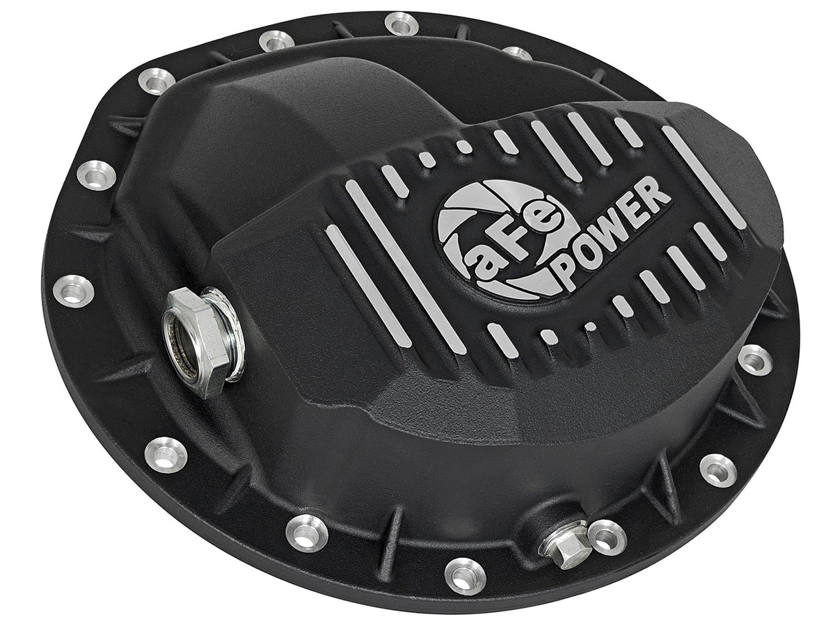 Pro Series Rear Differential Cover Black w/ Machined Fins Nissan Titan Xd 16-19 V8-5.0L Turbo Diesel (Aam 9.5-14)