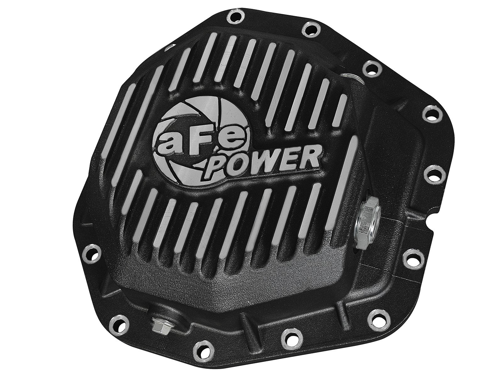 Pro Series Rear Differential Cover Black w/ Machined Fins Ford Diesel Trucks 17-23 V8-6.7L Turbo Diesel (Dana M300-14)