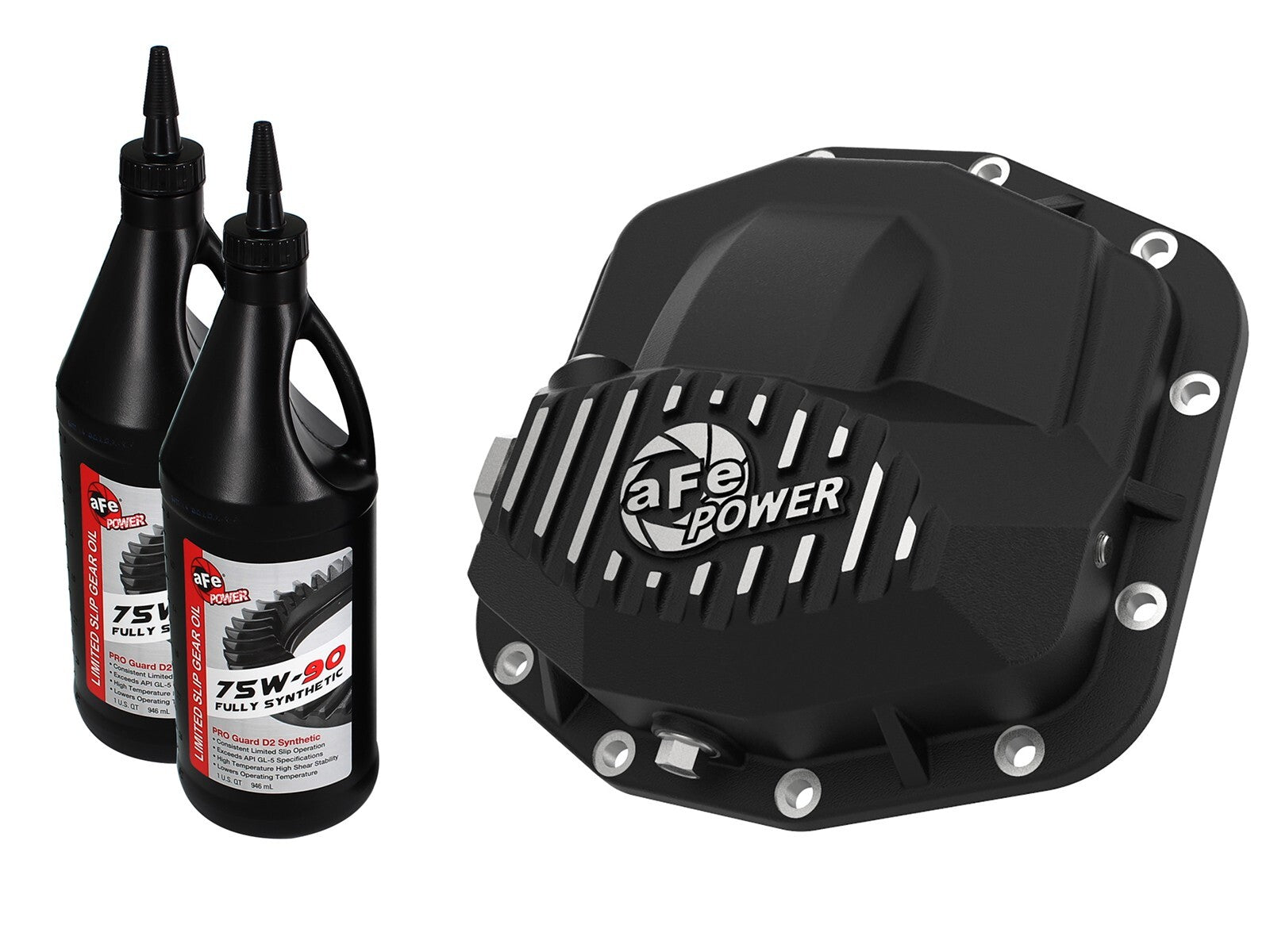 Pro Series Front Differential Cover Black w/ Oil Jeep Wrangler (Jl) 18-23/Gladiator (Jt) 20-23 (Dana M210)