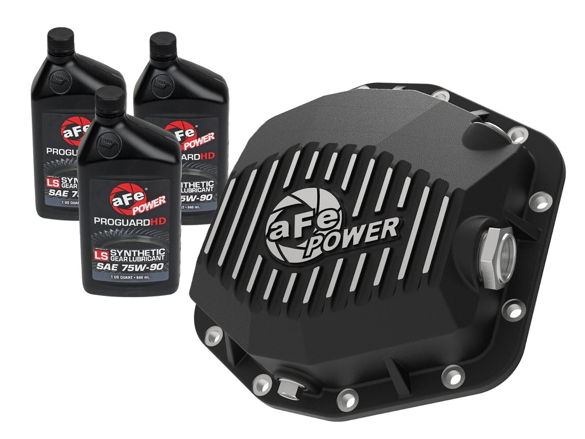 Pro Series Rear Differential Cover Black w/ Machined Fins and Gear Oil Ford Bronco 21-23 L4-2.3L Turbo/V6-2.7L Turbo (Dana M220)