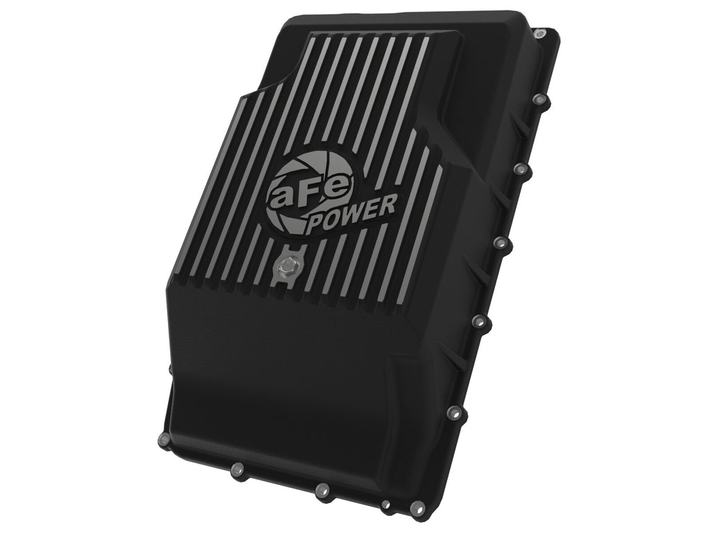 Pro Series Transmission Pan Black w/ Machined Fins Ford Trucks/SUVs 17-25 (10R60/10R80)