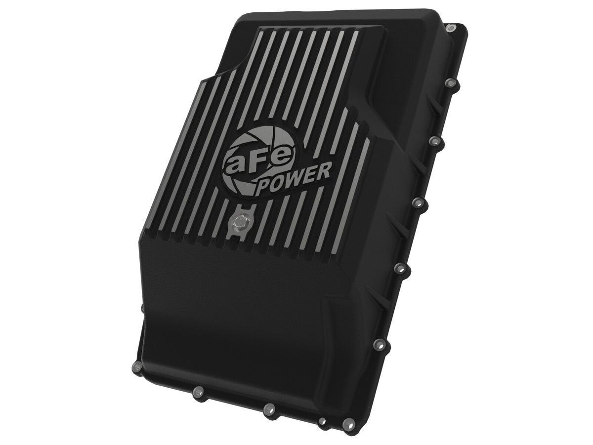 Pro Series Transmission Pan Black w/ Machined Fins Ford Trucks/SUVs 17-25 (10R60/10R80)