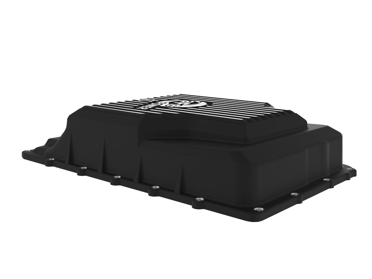 Pro Series Transmission Pan Black w/ Machined Fins Ford Trucks/SUVs 17-25 (10R60/10R80)