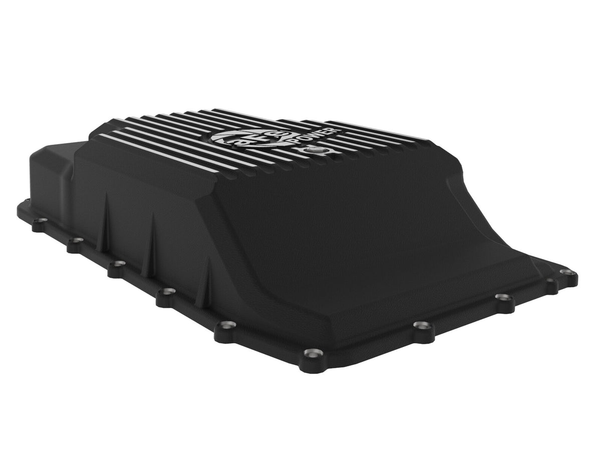 Pro Series Transmission Pan Black w/ Machined Fins Ford Trucks/SUVs 17-25 (10R60/10R80)