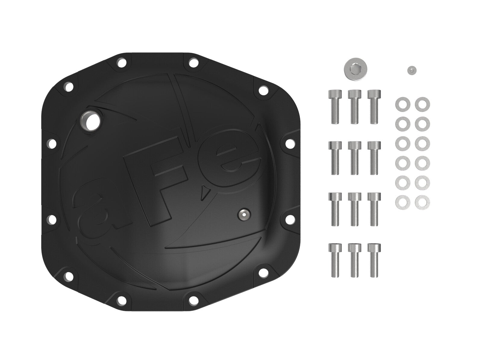 Pro Series Front Differential Cover Black Jeep Wrangler (Jl) 18-26/Gladiator (Jt) 20-26 (Dana M210)