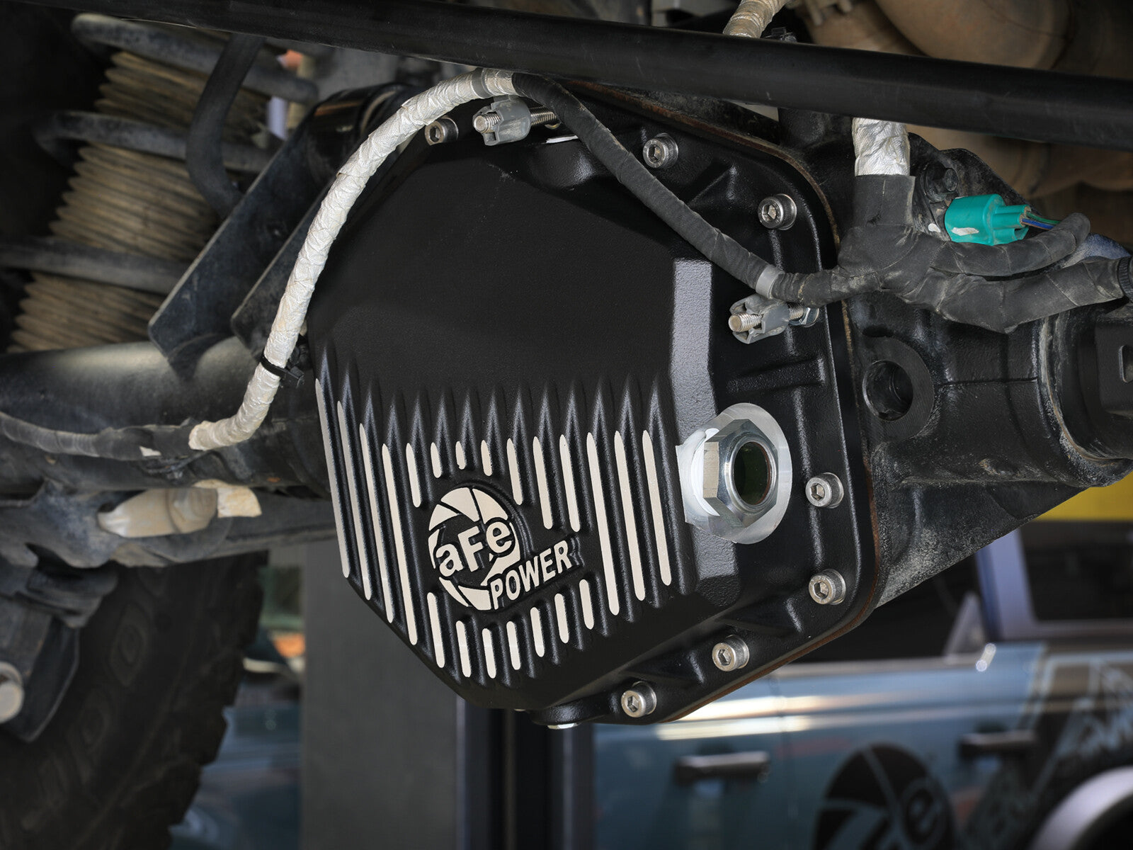 Pro Series Rear Differential Cover Black w/ Machined Fins Ford Bronco Raptor 22-26 V6-3.0L Twin Turbo