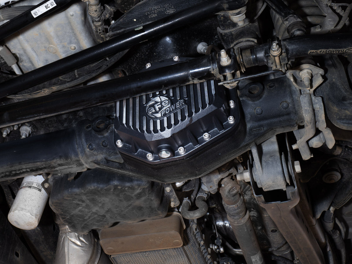 Pro Series Front Differential Cover Black w/ Machined Fins Ford F-250/350 23-26