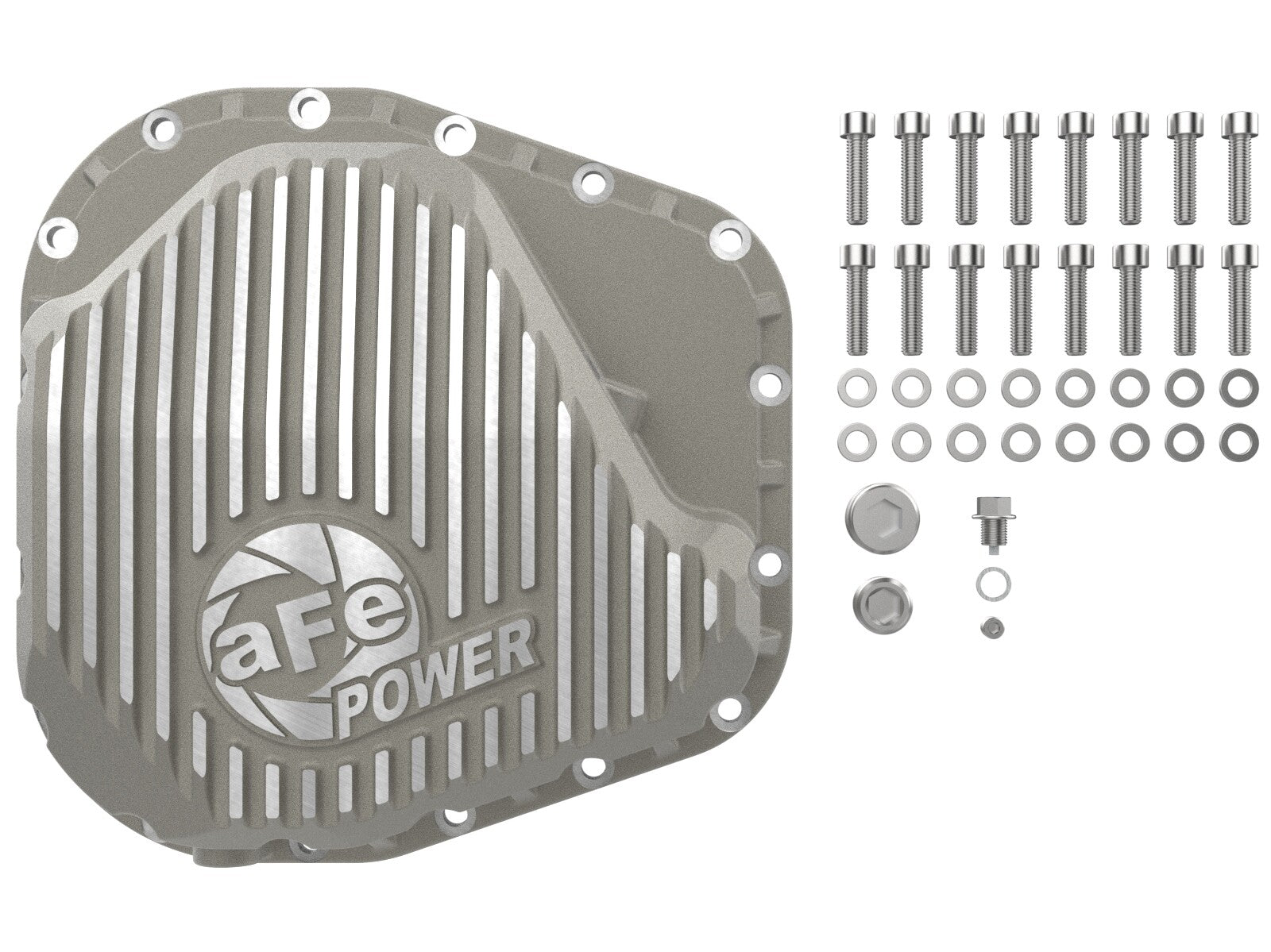 Street Series Rear Differential Cover Raw w/ Machined Fins Ford F-250/350 23-26 V8 (Sterling 11.6)