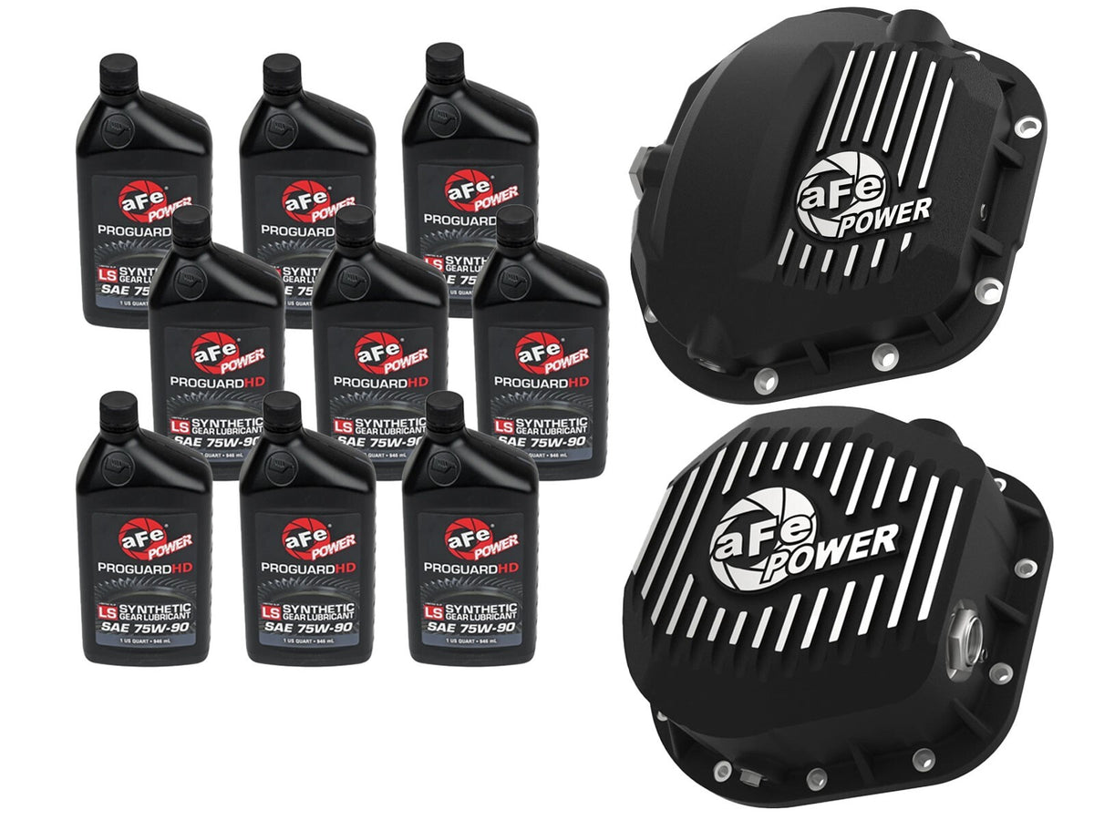 Front and Rear Diff Guard Package w/ Oil Ford Diesel Trucks 17-22 V8 (Dana Super 60 and Sterling 10.5-12)